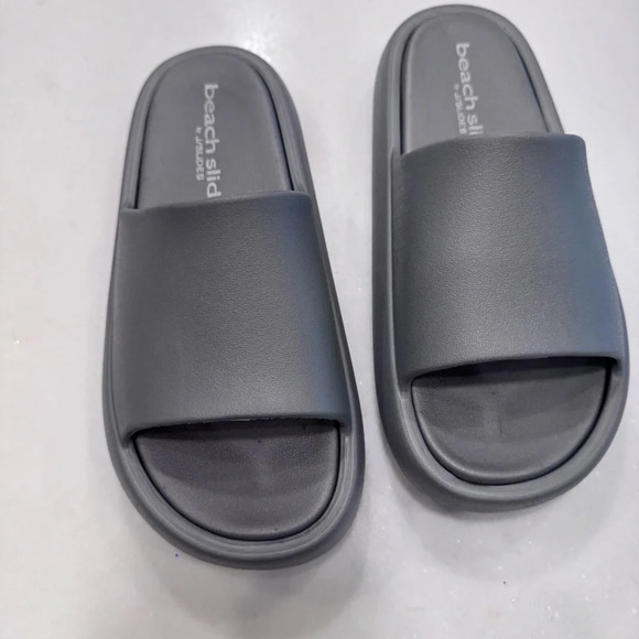J Slides Women’s Beach Slides Squish Sandal Dark Gray Size 8 BRAND NEW - Picture 3 of 11